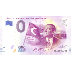 0 Euro souvenir biljet Tűrkiye - M. Kemal Atatűrk